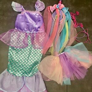 Mermaid Unicorn Kids Costums